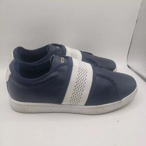 Lacoste Carnaby EVO Slip 119 womens sz 5 Blue & White Leather Sneakers Shoes